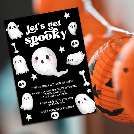  Let's Get Spooky,Halloween party 招待状