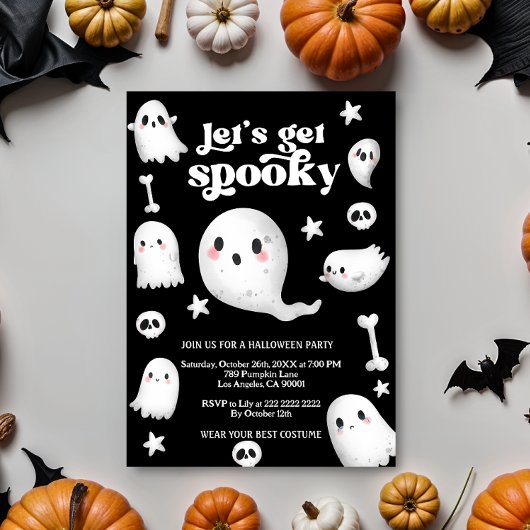  Let's Get Spooky,Halloween party 招待状