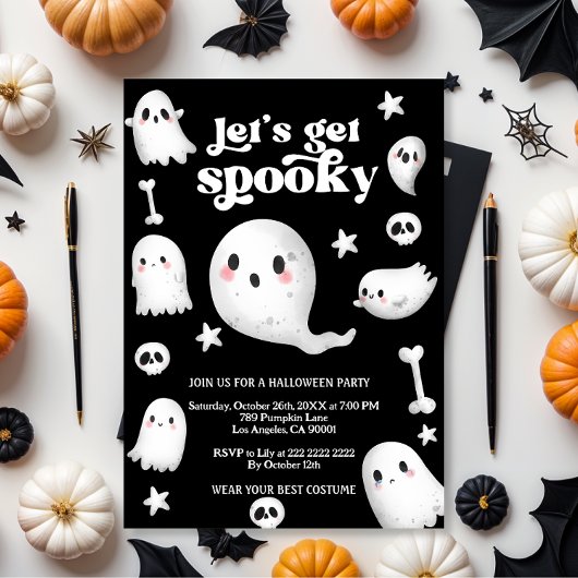 Let's Get Spooky,Halloween party 招待状