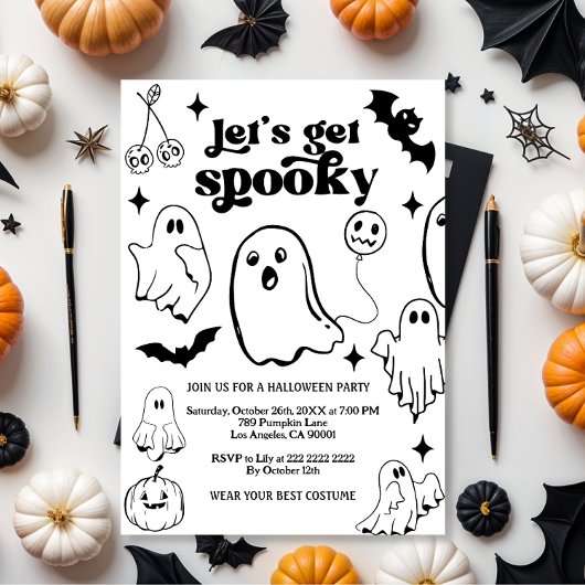 Let's Get Spooky,Halloween party 招待状