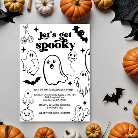Let's Get Spooky,Halloween party 招待状