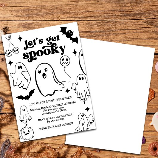 Let's Get Spooky,Halloween party 招待状