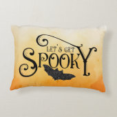 Let's Get Spooky Sparkly Halloween アクセントクッション (裏面)