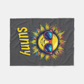 Let's Get Sunny Motivation For Bright Days  フリースブランケット (正面(横))