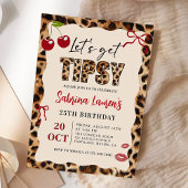 Let's get Tipsy  Leopard Cheetah Birthday 招待状