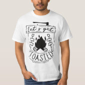 lets get toasted Marshmallow campfire Tシャツ (正面)