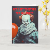 Let's get together for Halloween. カード (黄色い花)