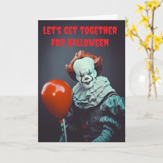 Let's get together for Halloween. カード (黄色い花)