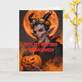 Let's get together for Halloween. カード (黄色い花)