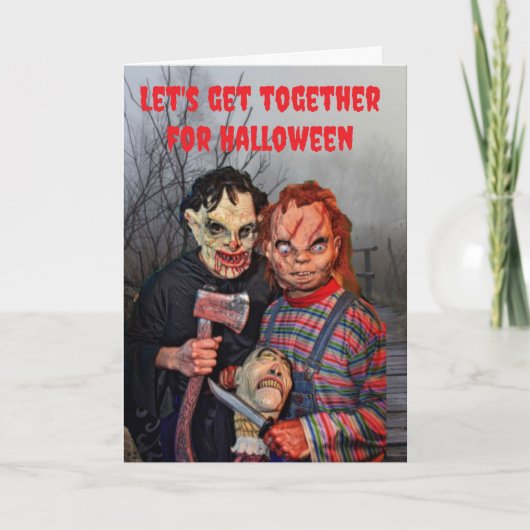 Let's get together for Halloween. カード (正面)