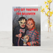 Let's get together for Halloween. カード (黄色い花)