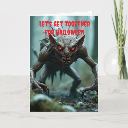 Let's get together for Halloween. カード (正面)