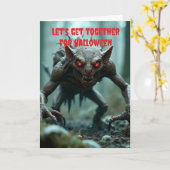 Let's get together for Halloween. カード (黄色い花)