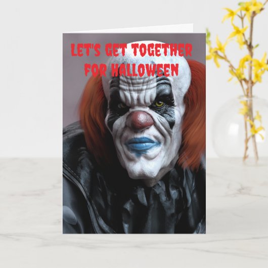 Let's get together for Halloween. カード (黄色い花)