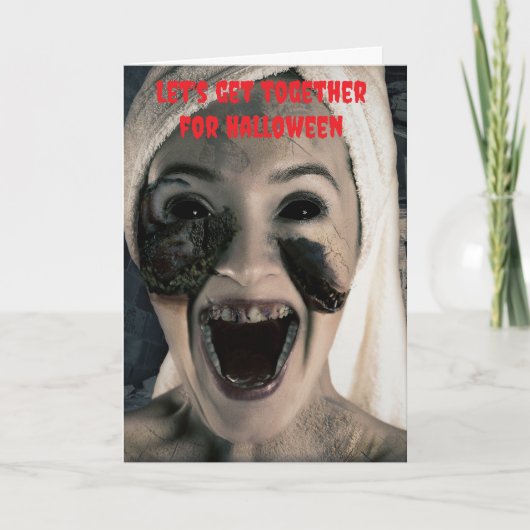 Let's get together for Halloween. カード (正面)