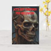 Let's get together for Halloween. カード (黄色い花)