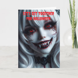 Let's get together for Halloween. カード