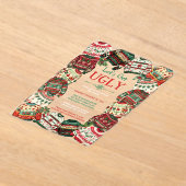 Let's Get Ugly Christmas Sweater Party  アクリル招待状 (レイダウン)