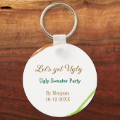Let's get ugly Christmas ugly sweater Partyorange  キーホルダー (裏面)