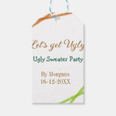 Let's get ugly Christmas ugly sweater Partyorange ギフトタグ (正面)