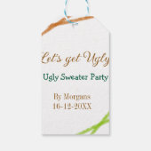 Let's get ugly Christmas ugly sweater Partyorange  ギフトタグ (裏面)