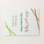 Let's get ugly Christmas ugly sweater Partyorange  ジグソーパズル (横)