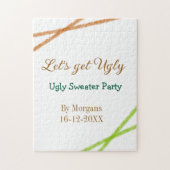 Let's get ugly Christmas ugly sweater Partyorange  ジグソーパズル (縦)