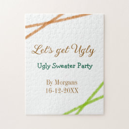 Let's get ugly Christmas ugly sweater Partyorange  ジグソーパズル