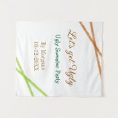 Let's get ugly Christmas ugly sweater Partyorange  タペストリー (正面(横))