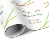 Let's get ugly Christmas ugly sweater Partyorange  ラッピングペーパー (ロールコーナー)