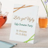 Let's get ugly Christmas ugly sweater Partyorange  台座サイン (インサイチュ)