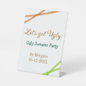 Let's get ugly Christmas ugly sweater Partyorange  台座サイン (正面)