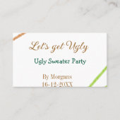 Let's get ugly Christmas ugly sweater Partyorange  名刺 (正面)
