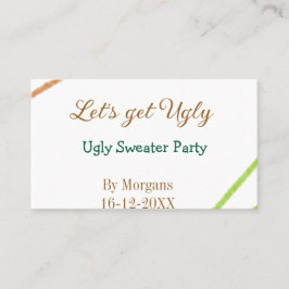 Let's get ugly Christmas ugly sweater Partyorange  名刺