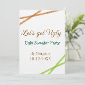 Let's get ugly Christmas ugly sweater Partyorange  招待状 (スタンド正面)