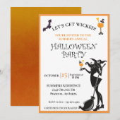 Let's Get Wicked Witch ハロウィンパーティー 招待状 (正面/裏面)