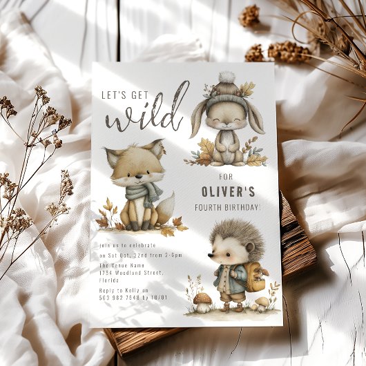 Let's Get Wild | Birthday Party 招待状