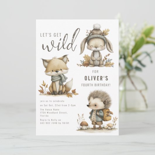 Let's Get Wild | Birthday Party 招待状 (スタンド正面)