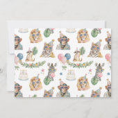 Let's Get Wild Jungle Animals Birthday 招待状 (裏面)