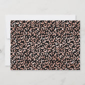 Let's Get Wild Rose Gold Leopard Bachelorette Invi 招待状 (裏面)