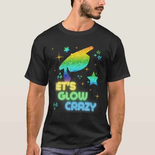 Let's Glowパーティー熱狂する卒業グローカッコいいパーティー Tシャツ (正面)