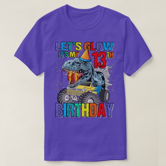 Let's Glowパーティー私の13誕生日モンスターTru Tシャツ (デザイン正面)