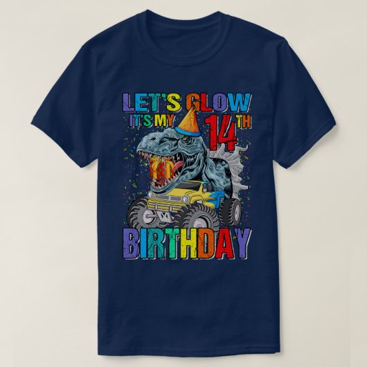 Let's Glowパーティー私の14誕生日モンスターTru Tシャツ (デザイン正面)