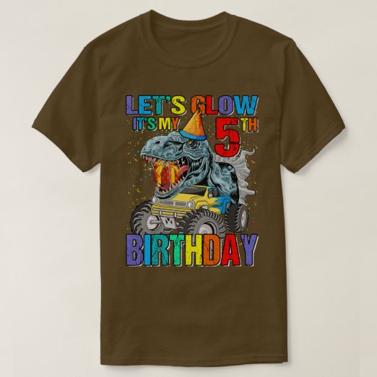Let's Glowパーティー私の5誕生日のモンスターTruc Tシャツ (デザイン正面)
