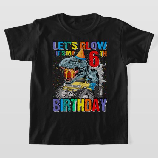 Let's Glowパーティー6th私の誕生日モンスターTruc Tシャツ (レイダウン)