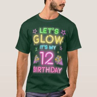 Lets GlowパーティーIts My 12誕生日レトロ80s Rav Tシャツ