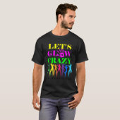 Let's Glow Crazy Party Squad Birthday Retro 70S 80 Tシャツ (正面フル)