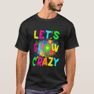 Let's Glow Equipment熱狂するレトロカラフルパーティー80s P Tシャツ