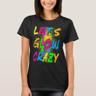 Let's Glow Equipment熱狂するレトロカラフルパーティー Tシャツ
