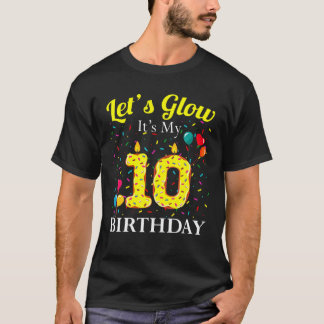 Let's Glow It's My 10誕生日スウィートパーティーNumbe Tシャツ